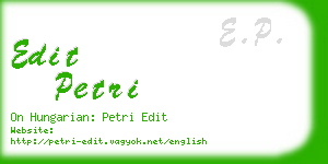 edit petri business card